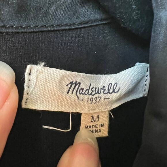 Madewell Black Contrast Collar Tank Top Size M - Picture 4 of 5